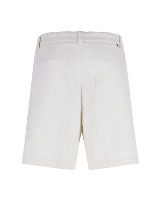 Paolo Pecora White Linen Bermuda-Shorts for men