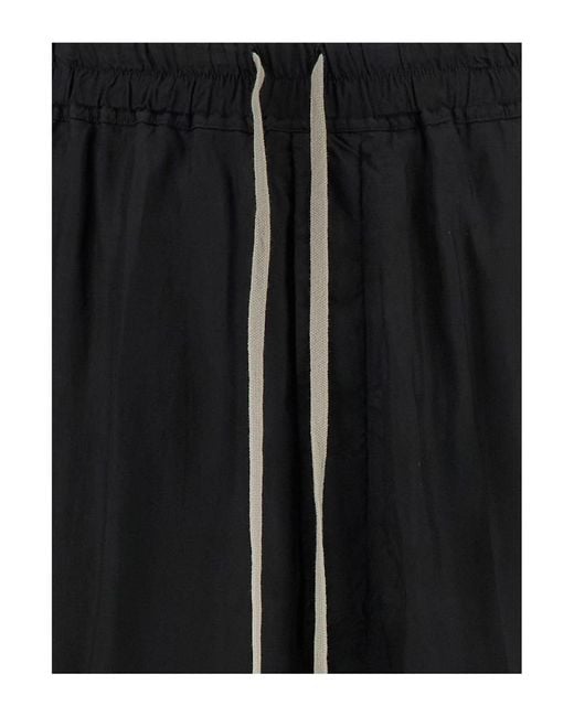 Rick Owens Rick's Pods' Trousers With Black Low Crotch In Rayon Man for men