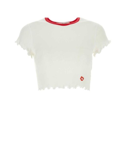 T By Alexander Wang White Top With Logo
