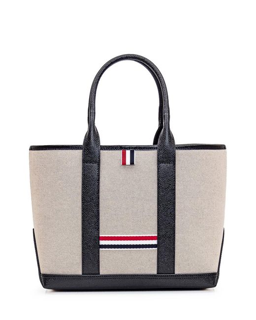 Thom Browne White Small Tote Tool Bag for men