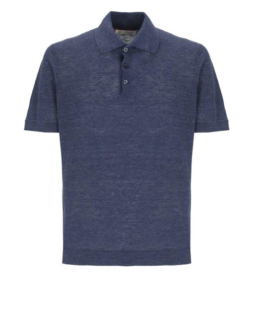 Brunello Cucinelli Blue T-Shirts And Polos for men
