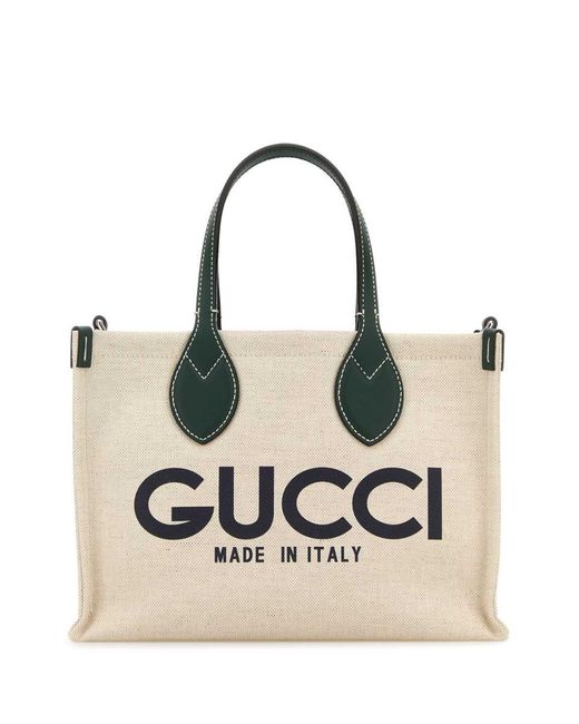 Gucci Sand Canvas Mini Shopping Bag in Natural Lyst Canada