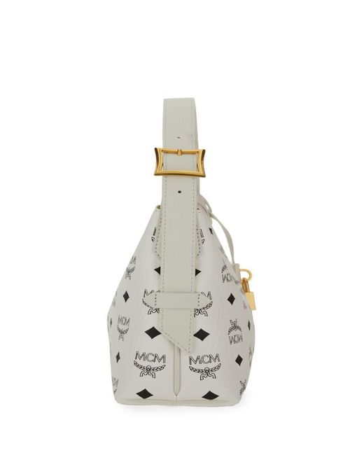 MCM Gray "Aren Visetos" Bag