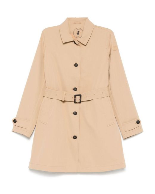 Save The Duck Natural Trench Coat In Beige