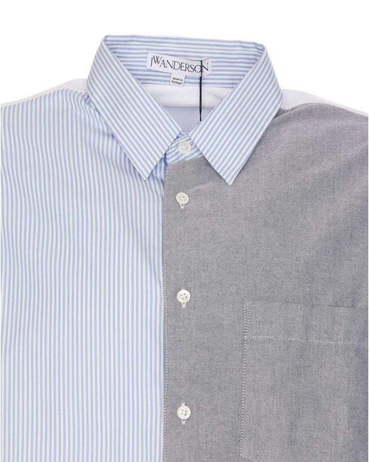 J.W. Anderson Gray Logo Patch Patch Shirt Shirt, Blouse for men
