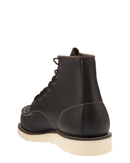 Red Wing Black Classic Moc - Leather Boot With Laces for men