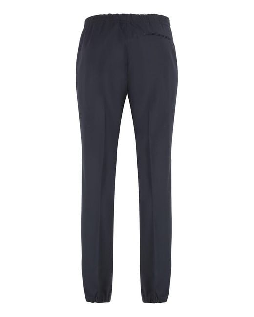 Zegna Blue Wool Trousers for men