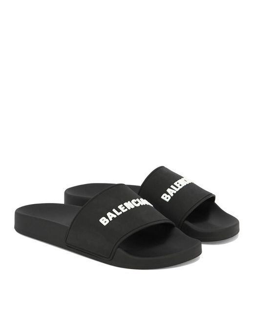 Balenciaga Black "Pool" Sandals
