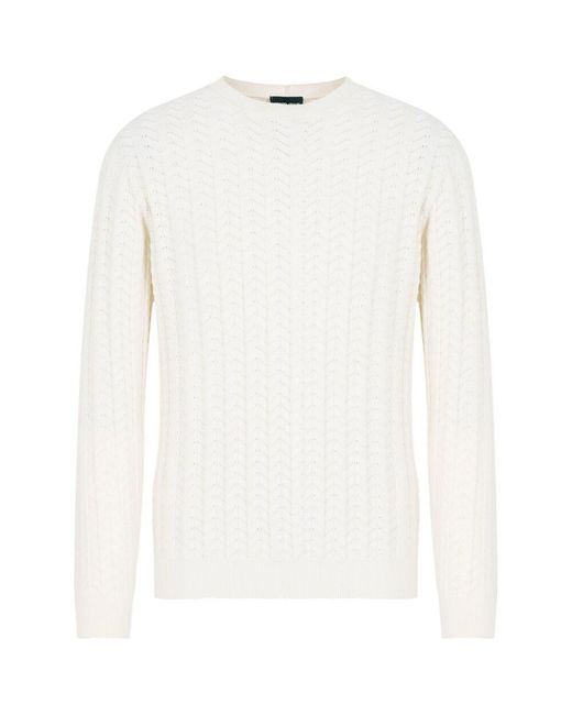 Giorgio Armani White Sweaters for men