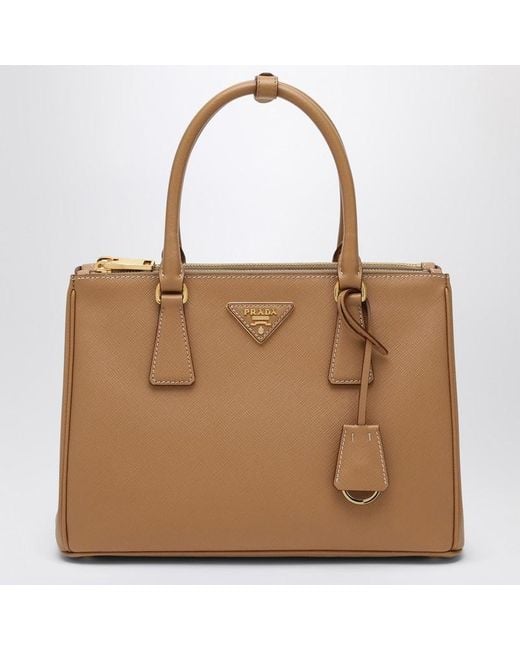 Prada Brown Medium Galleria Bag In Saffiano