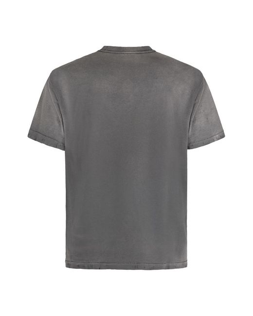 Local Authority Blue Cotton Crew-Neck T-Shirt for men