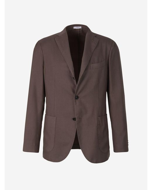 Boglioli Brown Cashmere Flowy Blazer for men