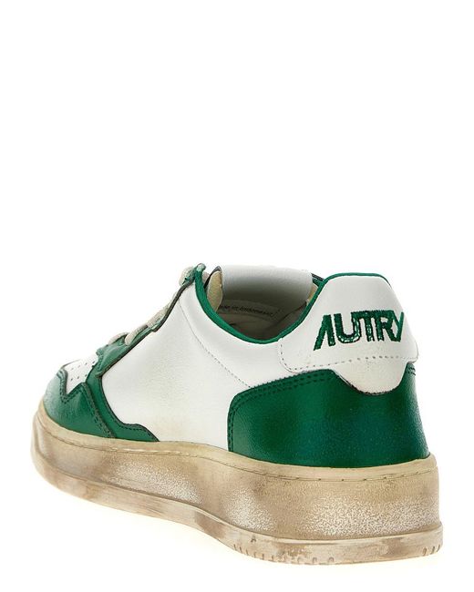 Autry Autry In White And Green Leather With Worn Effect for men