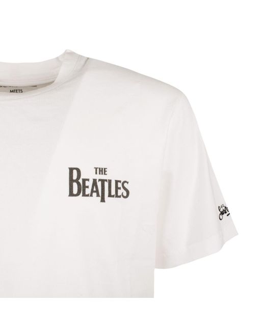 Saint Barth White T-Shirt With The Beatles Special Edition Print for men