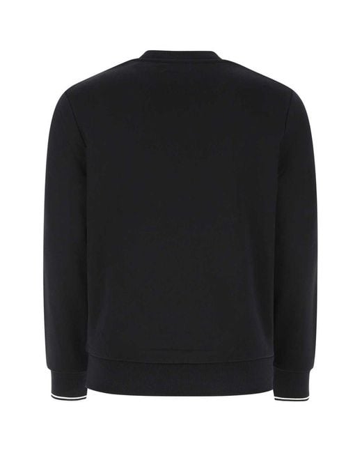 Fred Perry Black Midnight Cotton Blend Sweatshirt for men