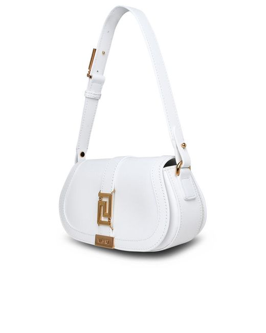 Versace La Greca White Leather Bag