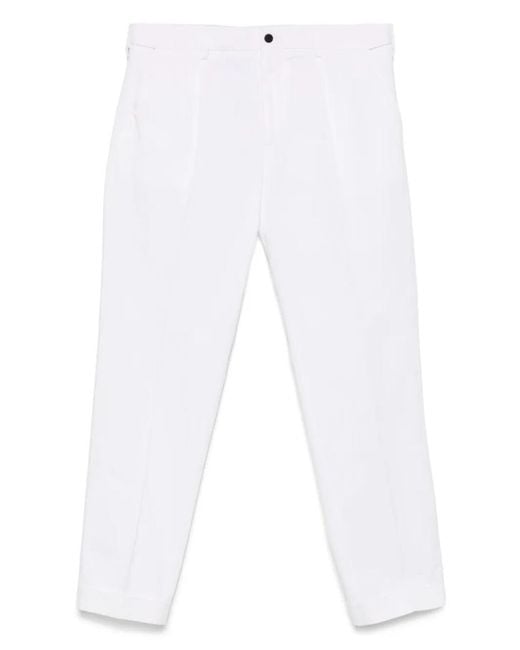Cellar Door White Cambridge Cotton Blend Chinos for men