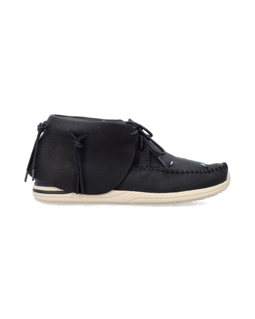 Visvim Black Fbt-Lhamo-Folk Sneakers With Hand-Sewn Upper for men