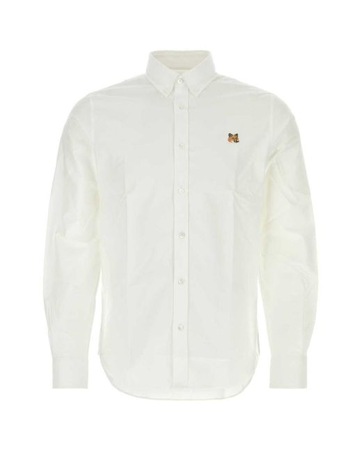 Maison Kitsuné White Maison Kitsune Shirts for men