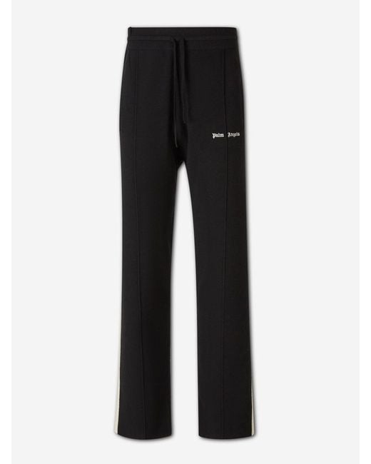 Palm Angels Black Wool Jogger Trousers for men