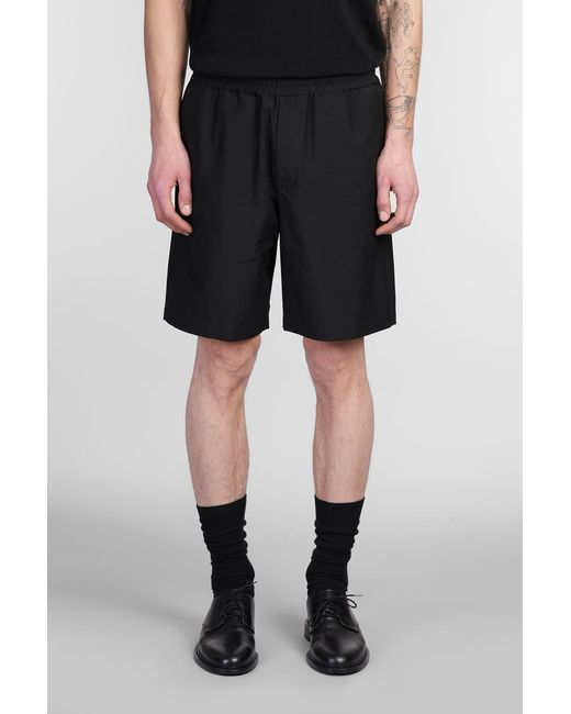 Low Brand Black Georgette Shorts for men