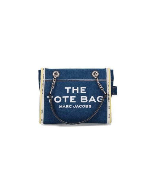 Marc Jacobs Blue 'The Denim Chain' Small Tote Bag