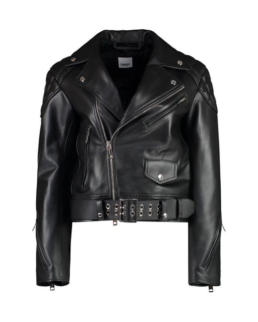 Burberry Black Calf Leather Jacket