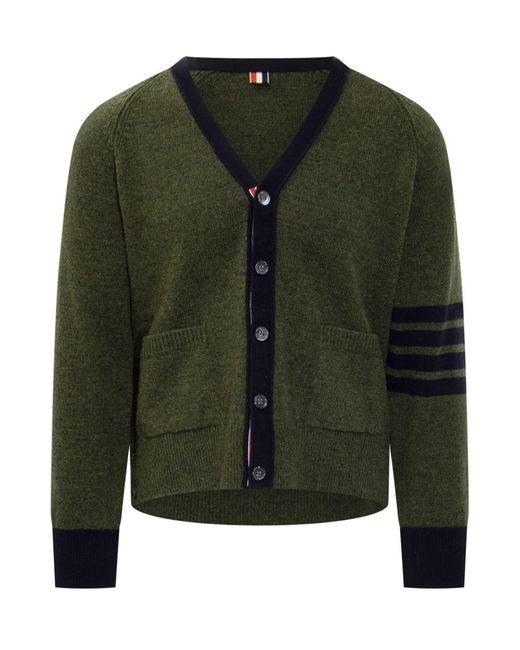 Thom Browne Green Cardigan for men