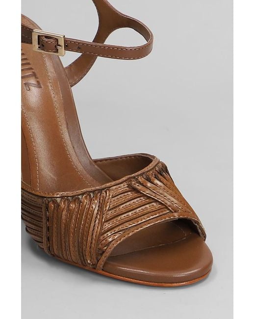 SCHUTZ SHOES Brown Lupita Sandals