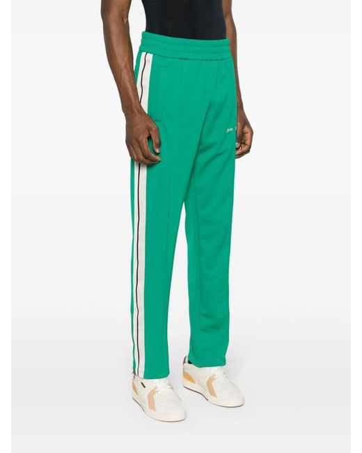 Palm Angels Green Classic Logo Track Trousers for men