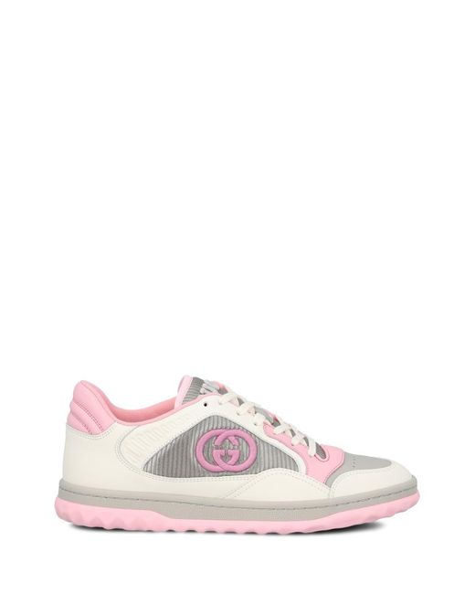 Gucci Pink Mac80 Gg Colorblock Leather Runner Sneakers