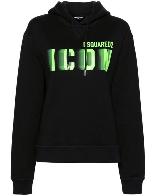 DSquared² Black Icon Blur Cool Fit Hoodie