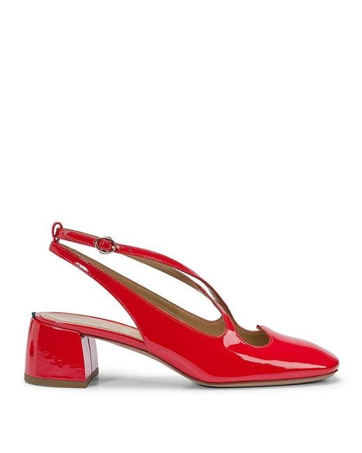 A.Bocca Red Slingback 'Two For Love' With Heart-Shaped Vamp