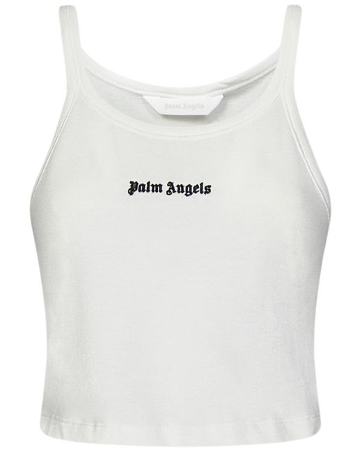 Palm Angels White Classic Logo Top