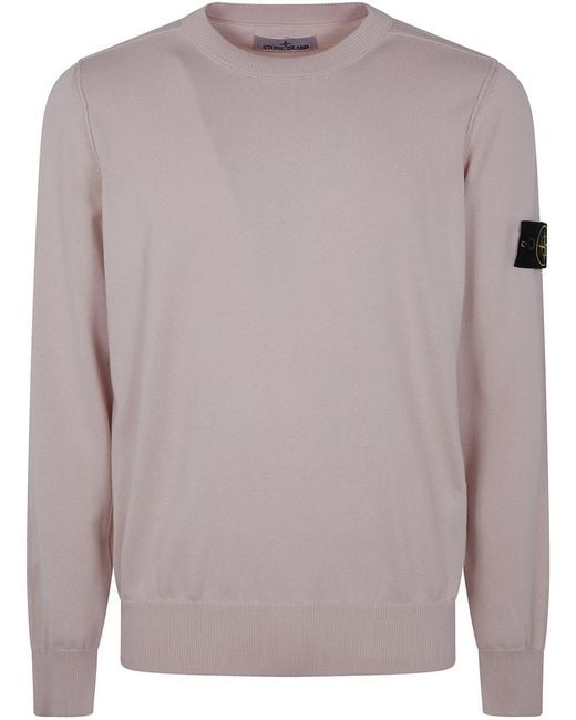 Stone Island Gray Round Neck Jumper Clothing for men