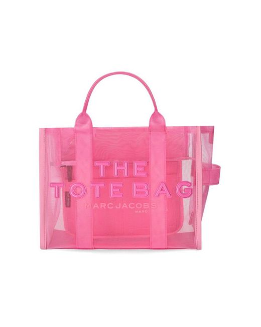 Marc Jacobs Pink The Mesh Medium Tote Candy Handbag