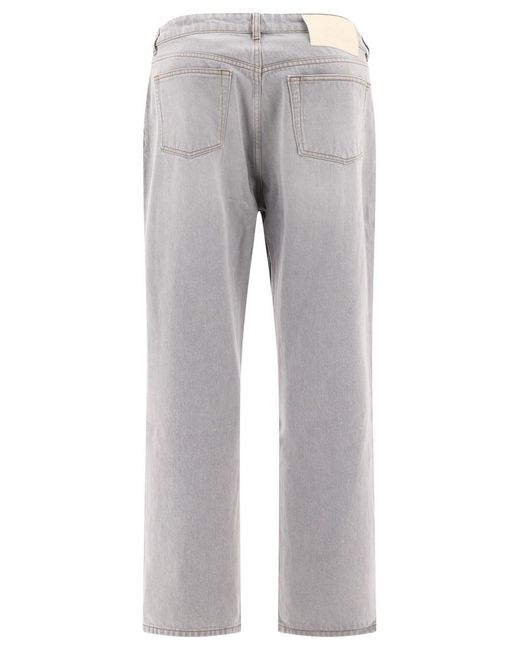 AMI Gray Straight Fit Jeans for men