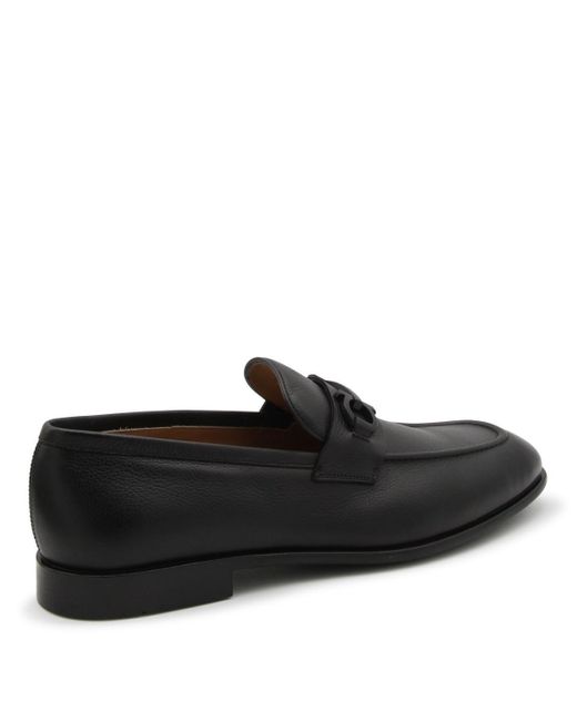 Ferragamo Black Flat Shoes for men