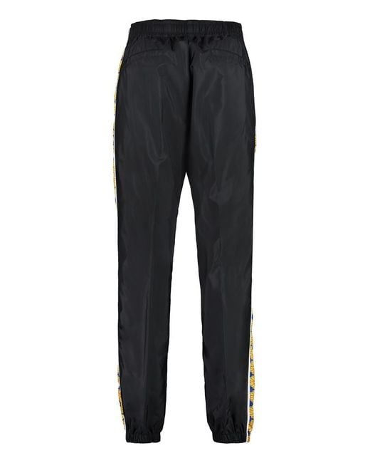 Versace Black Track-pants With Contrasting Side Stripes for men