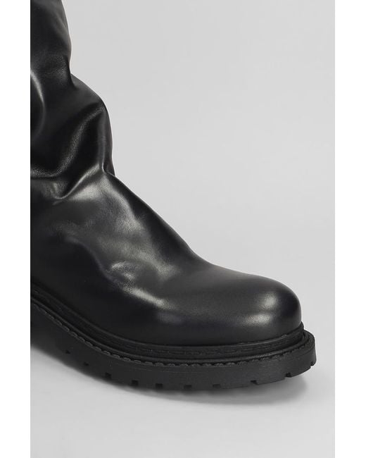 METISSE Black Low Heels Ankle Boots