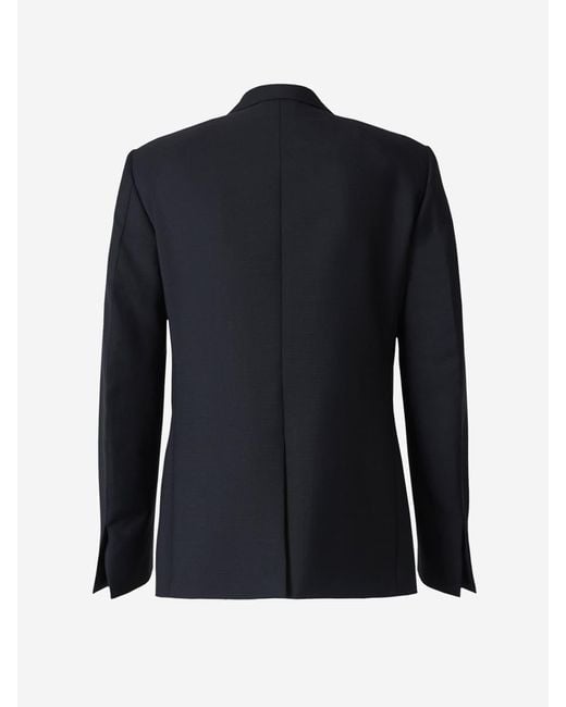 Givenchy Blue Wool And Mohair Blazer for men