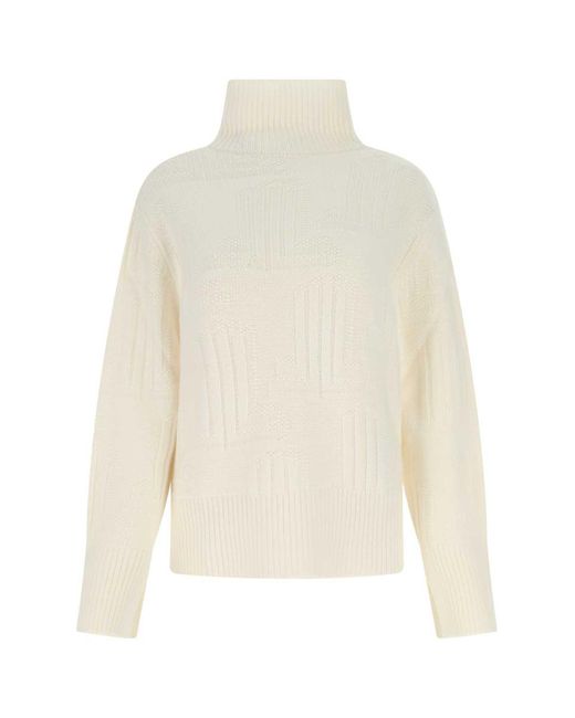 Lanvin White Ivory Cashmere Oversize Sweater