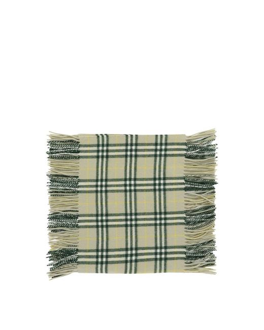 Burberry Check Cashmere Happy Scarf in Green | Lyst