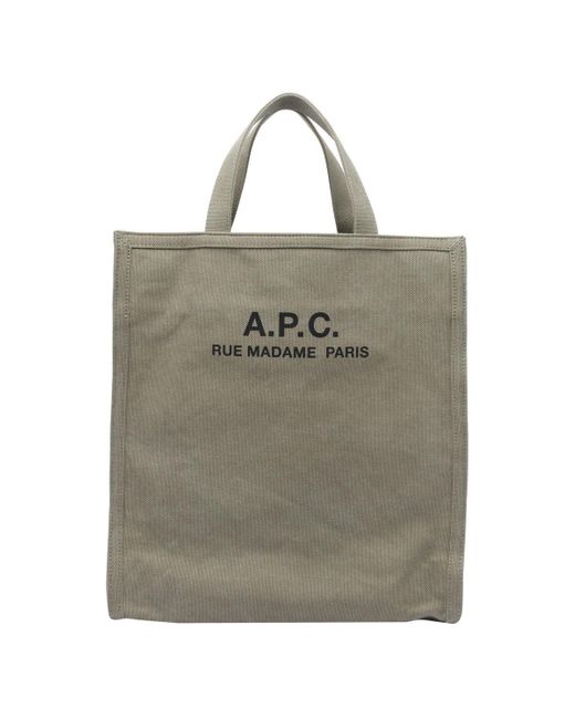 A.P.C. Green Recuperation Shopping Bag for men