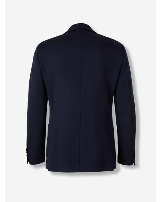 Lardini Blue Straight Wool Blazer for men