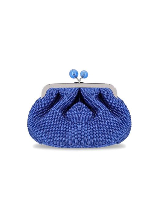 Weekend by Maxmara Blue Pasticcino Palmas Small Clutch Bag