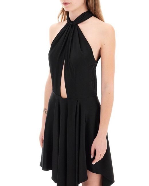 Stella McCartney Black Asymmetrical Dress With Halterneck