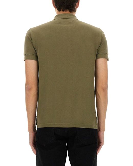 Tom Ford Green Classic Pique Polo With Tailored Fit for men