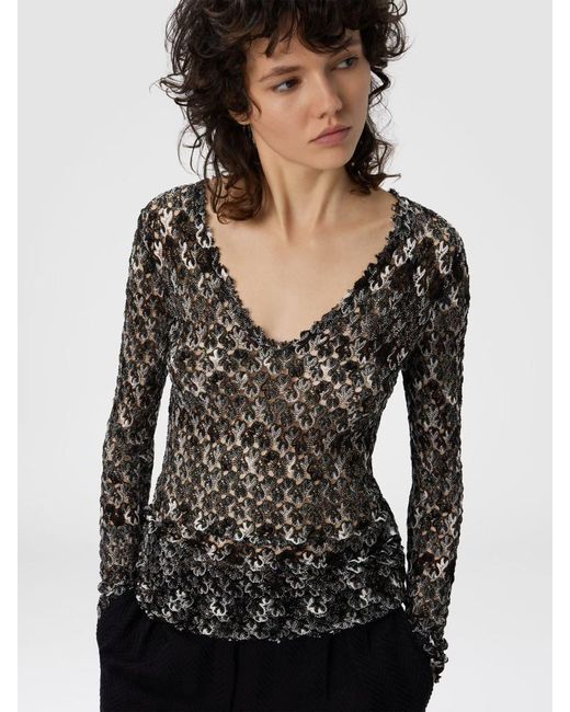 Missoni Black Slim Fit V-Neck Sweater