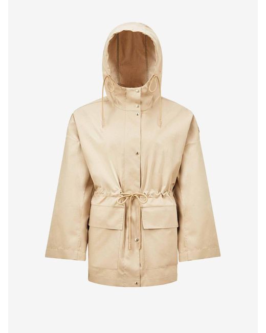 Moncler Natural Adjustable Plain Trench Coat